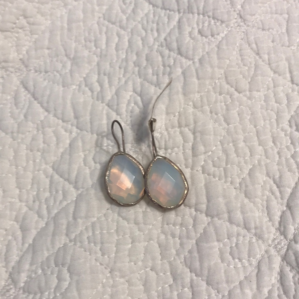 tear drop stone earrings